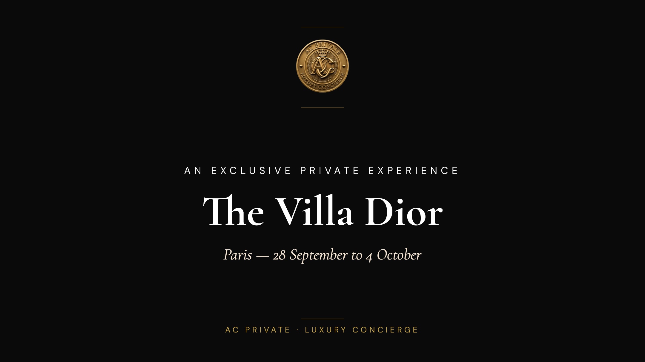 The Villa Dior — A Private Parisian Experience